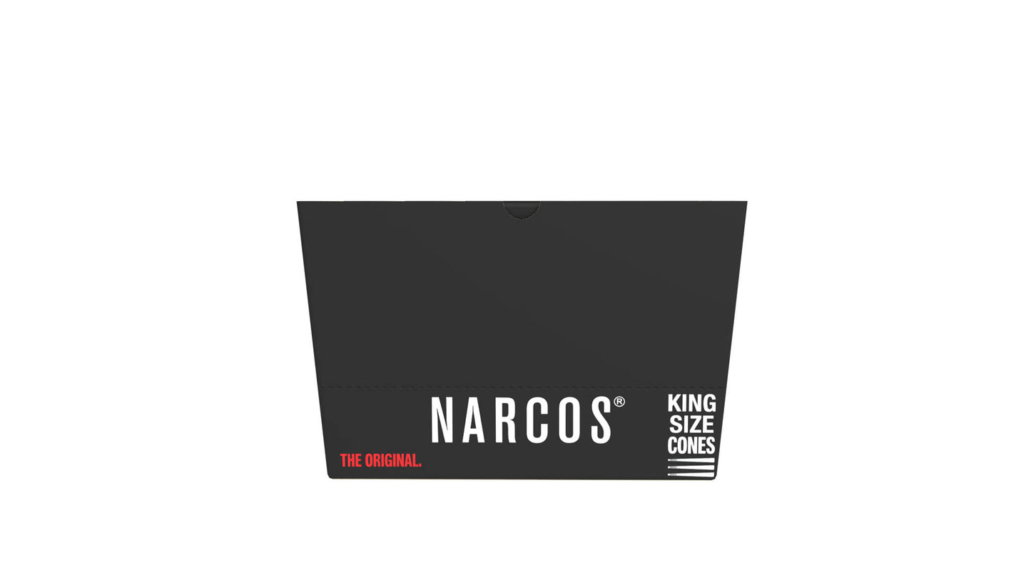 NARCOS CONES PRE-ROLLED MADE WITH NATURAL, ARABIC GUM & PREMIUM FRANCE PAPER / DISPLAY 32/ 4953