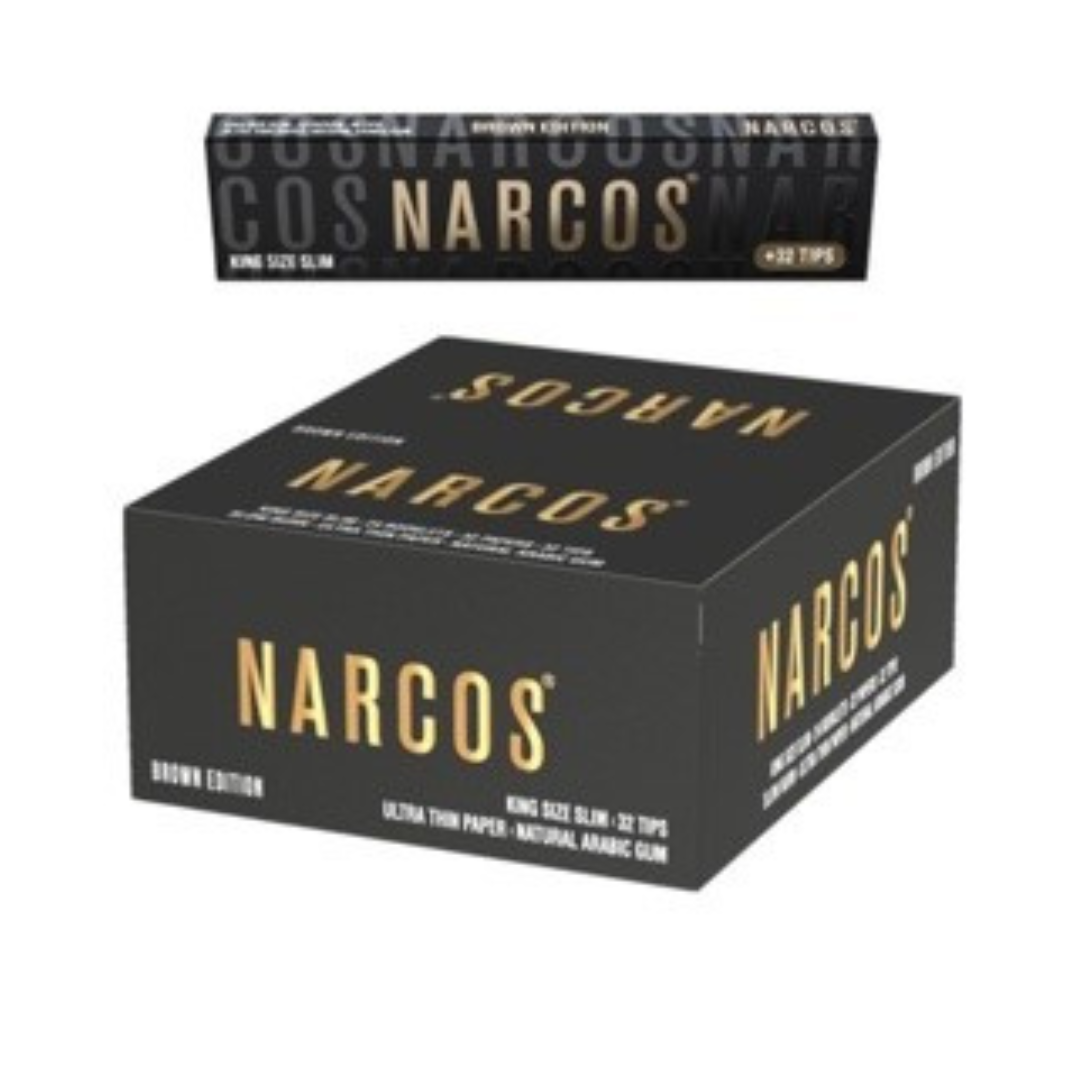 NARCOS ROLLING PAPER BROWN EDITION / KING SIZE SLIM / DISPLAY 50 PIECES / 4973