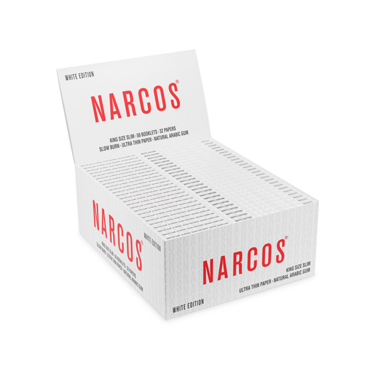 NARCOS ROLLING PAPER WHITE EDITION / KING SIZE SLIM / DISPLAY 50 PIECES / 4971