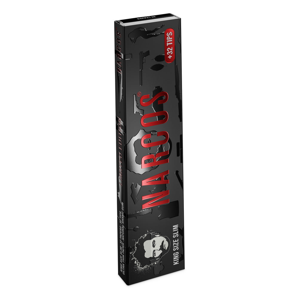 NARCOS ROLLING PAPER LIMITED EDITION / DISPLAY 24 PIECES / BROWN + WHITE MIX + TIPS / 4963