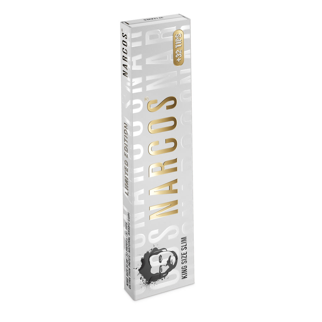 NARCOS ROLLING PAPER LIMITED EDITION / DISPLAY 24 PIECES / BROWN + WHITE MIX + TIPS / 4963