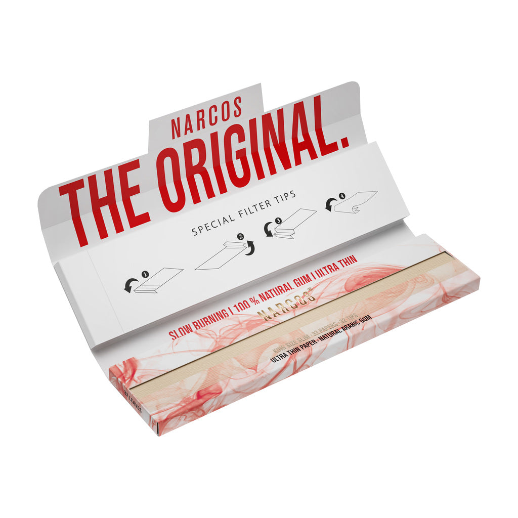 NARCOS ROLLING PAPER LIMITED EDITION / DISPLAY 24 PIECES / BROWN + WHITE MIX + TIPS / 4963