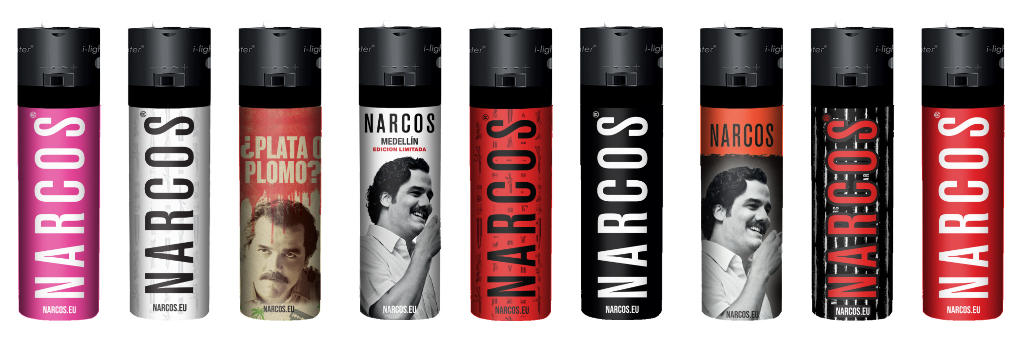 NARCOS LIGHTERS / 4986 / DISPLAY 30 PIECES